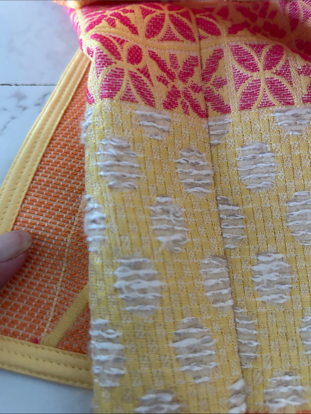Vintage Carlisle Yellow and Orange Patchwork jacket - Picture 13 of 14